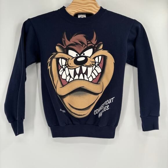 Vintage Trau & Loevner Medium Navy Blue Tazmanian Devil Pullover Graphic Sweater - Picture 5 of 6